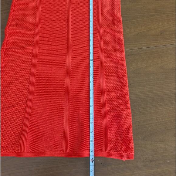 House Of Harlow Orange Red High Neck Crochet Sleeveless Maxi Midi Dress, size L - Picture 9 of 11